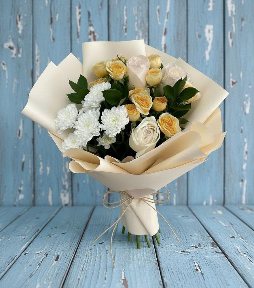 Букет цветов из: Розы и Хризантемы в Варнавино