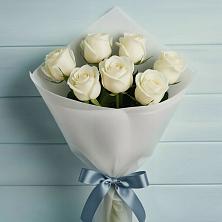 Букет 7 Белых роз Эдлесс Лав в Варнавино