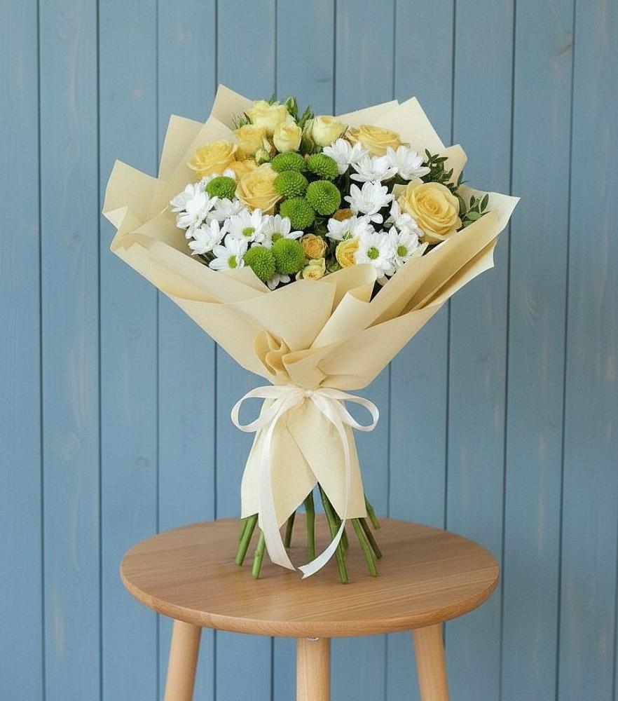 Букет цветов из: Хризантемы и Розы в Варнавино