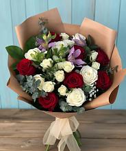 Букет цветов из:  Розы и Альстромерии #REPLACE_PRED# Варнавино
