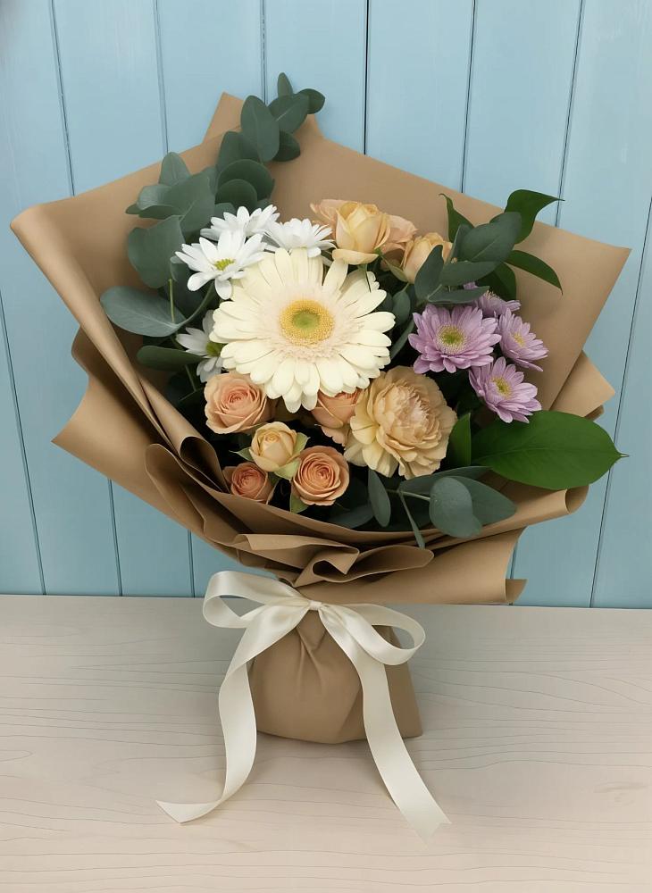 Букет цветов из: Герберы и Хризантемы в Варнавино