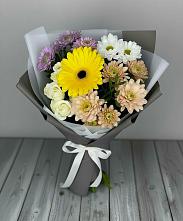 Букет цветов из:  Розы, Герберы и Хризантемы #REPLACE_PRED# Варнавино