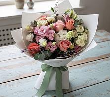 Букет цветов из:  Розы, Лизиантусы и Гвоздики #REPLACE_PRED# Варнавино