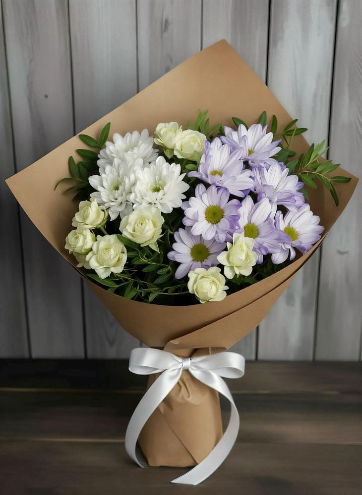 Букет цветов из: Хризантемы и Розы в Варнавино