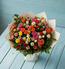 Букет Микс из разноцветных кустовых роз #REPLACE_PRED# Варнавино